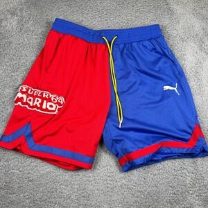 Puma x Super Mario 64 Shorts Red Blue Size XL Nintendo Rare